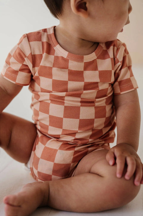 Sunset Checker Baby Bodysuit Onesie - Babysprouts