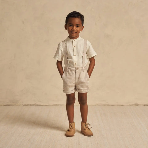 Suspender Shorts | Linen - Noralee