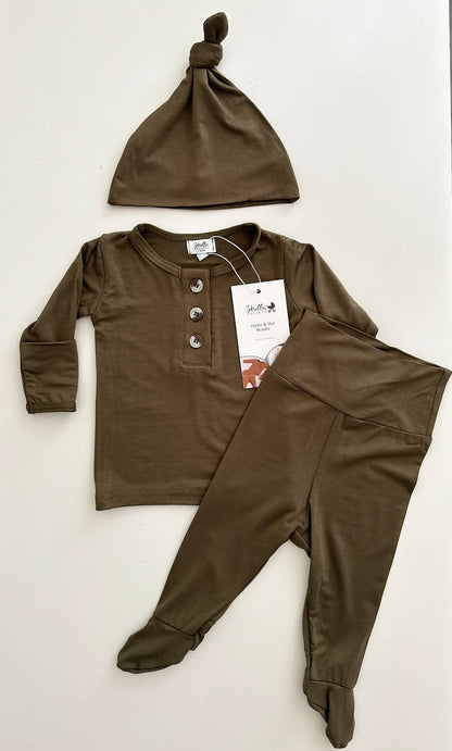 Take Me Home Set with Hat - Army Green - Stroller Society