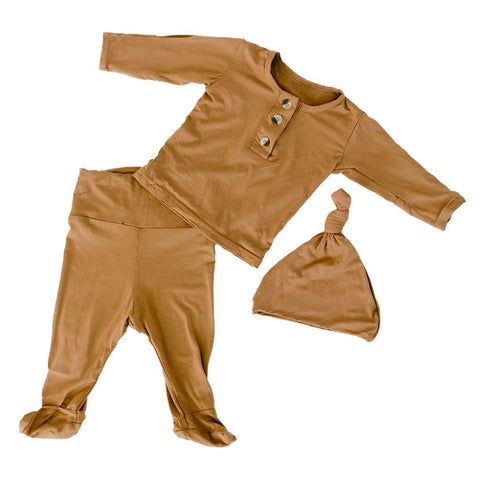 Newborn Take Me Home Set in Camel Brown- Stroller Society