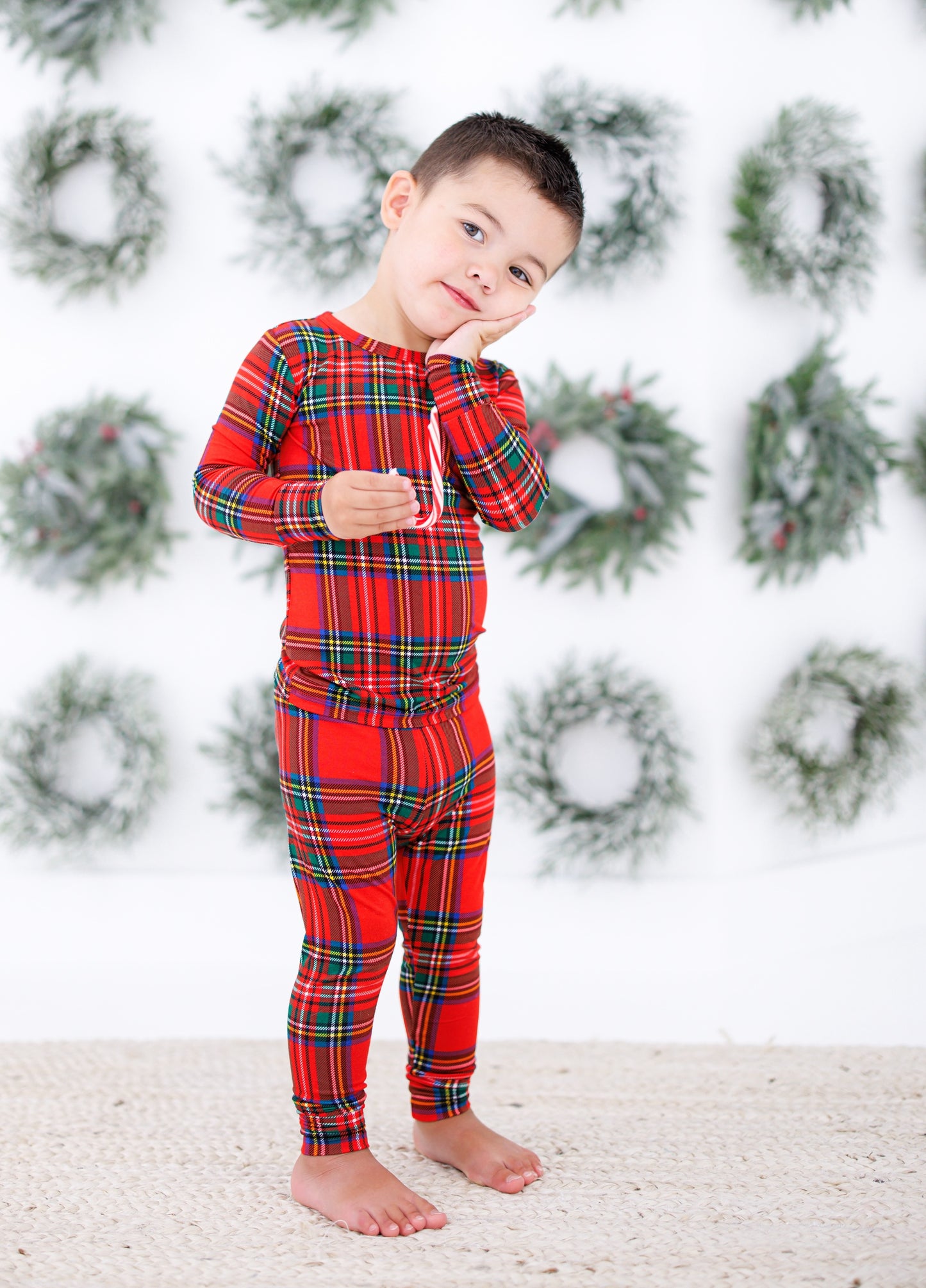 Tartan Plaid 2 Piece Bamboo Pajamas - Birdie Bean