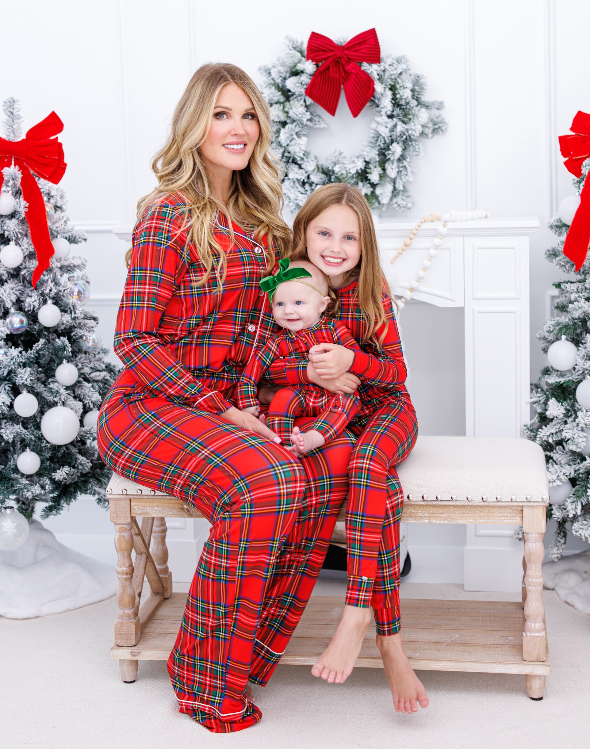 Tartan Plaid 2 Piece Bamboo Pajamas - Birdie Bean