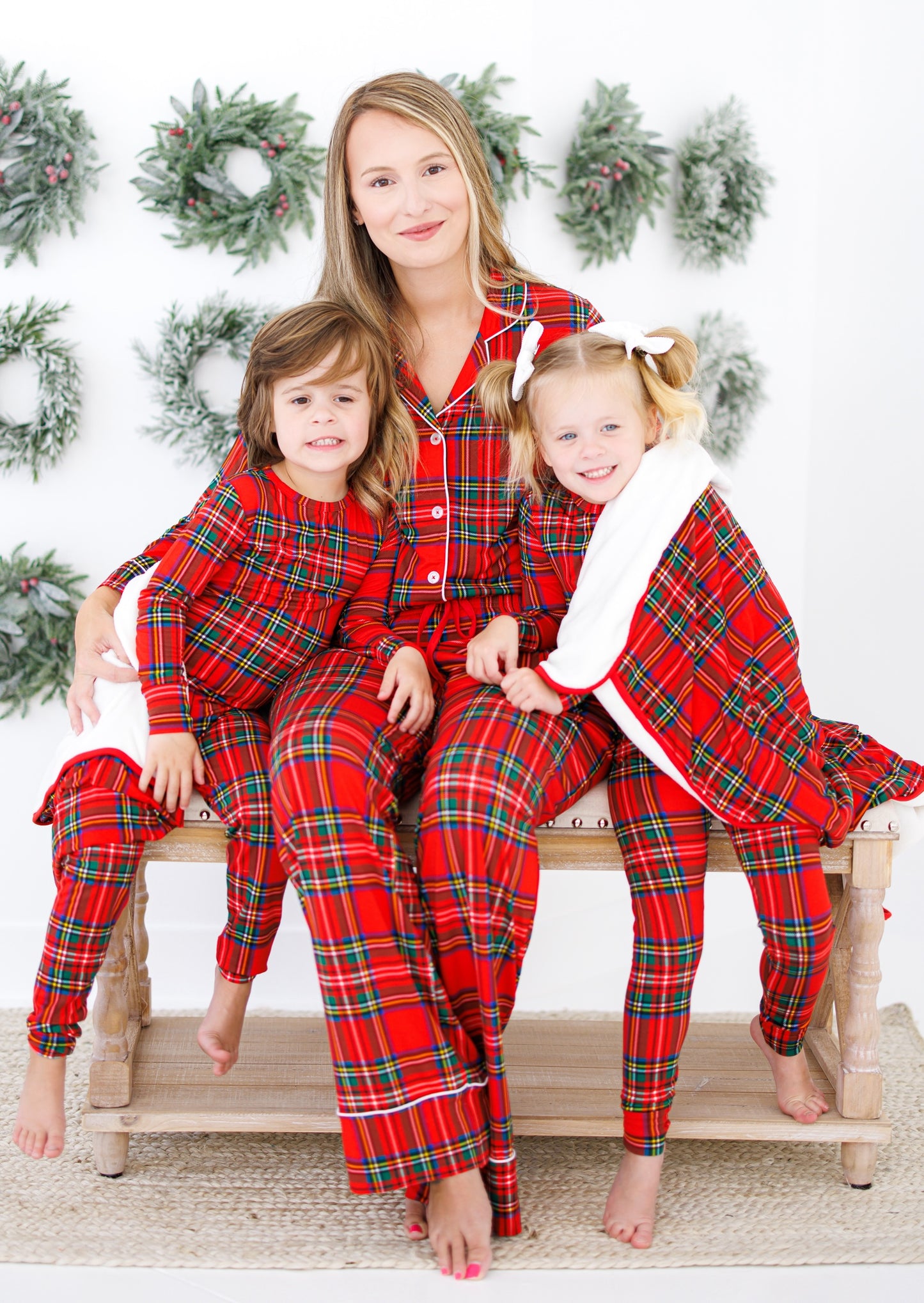 Tartan Plaid 2 Piece Bamboo Pajamas - Birdie Bean