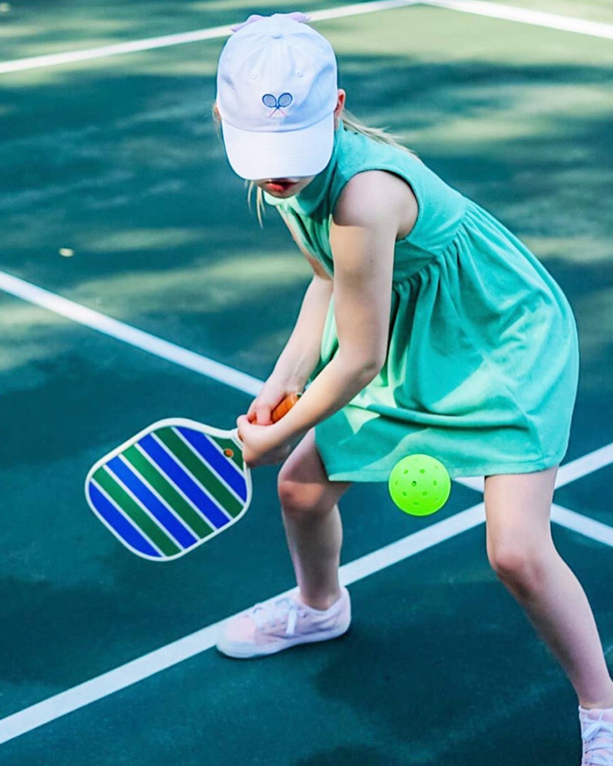 Tennis Bow Baseball Hat - Bits & Bows