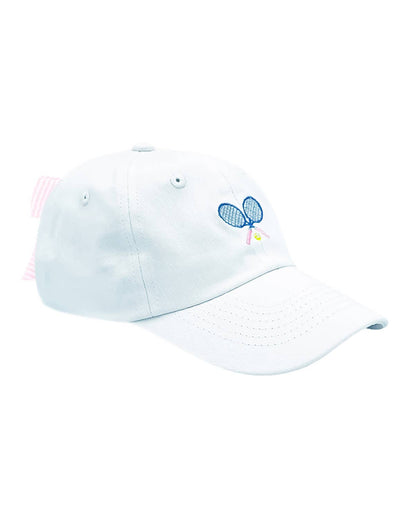 Tennis Bow Baseball Hat - Bits & Bows