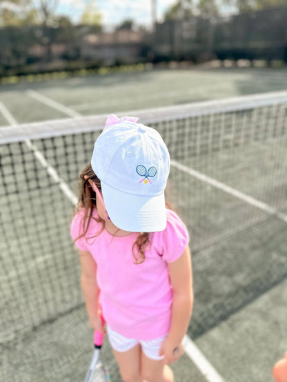 Tennis Bow Baseball Hat - Bits & Bows