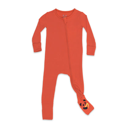 Terracotta Bamboo Convertible Footie - Bellabu Bear