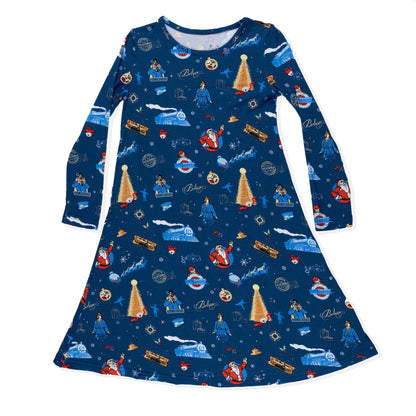 The Polar Express Bamboo Girls' Dress - Bellabu Bear