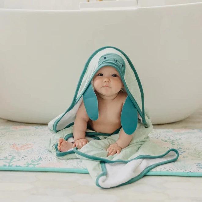 Turtle Character Hooded Towel - Wade - Copper Pearl