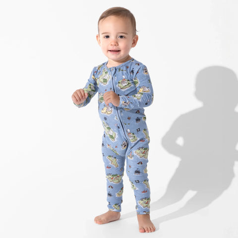 Bamboo Convertible Footie - Pirate Cove