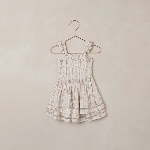 Birdie Dress | Spring Floral Stripe