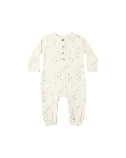 Long Sleeve Woven Jumpsuit | Woods