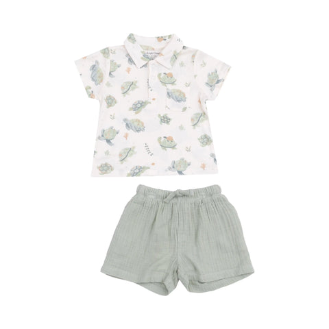 Polo Shirt & Shorts - Sea Turtles