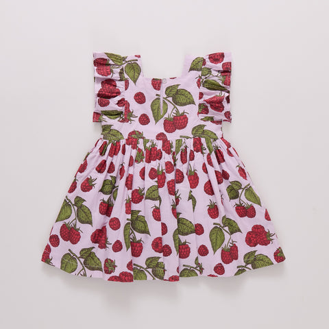 Girls Elsie Dress - Lavender Raspberries
