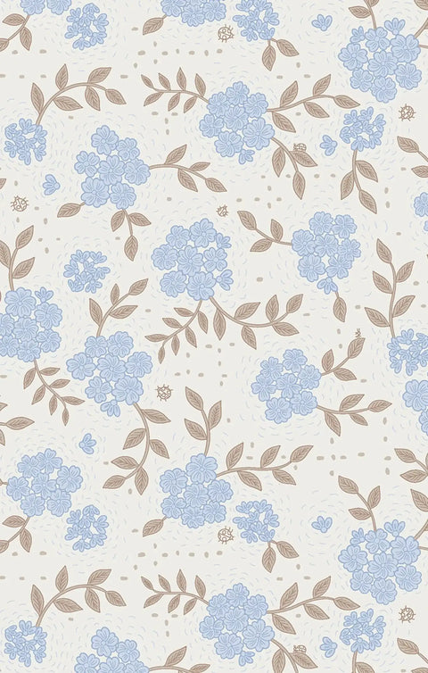 2 Way Zipper Romper - Baby Blue Floral