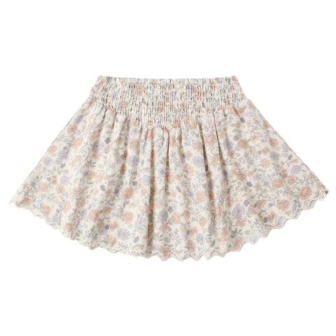 Smocked V Mini Skirt || Bloom
