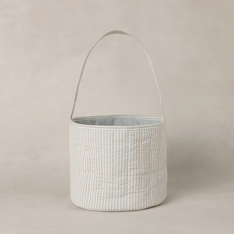 Easter Basket | Sky Stripe Seersucker