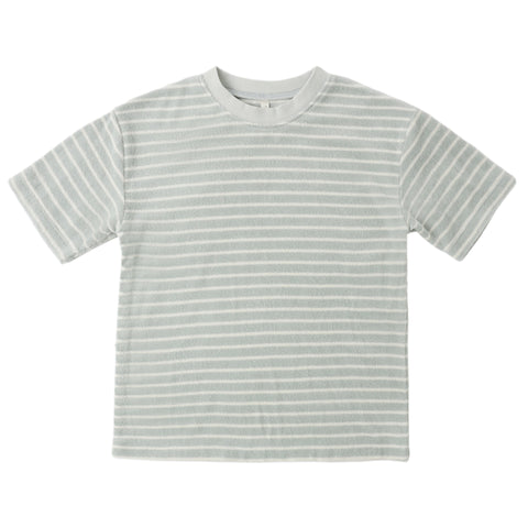 Terry Relaxed Tee || Seafoam Stripe