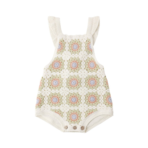 Crochet Romper || Citron Daisy Check