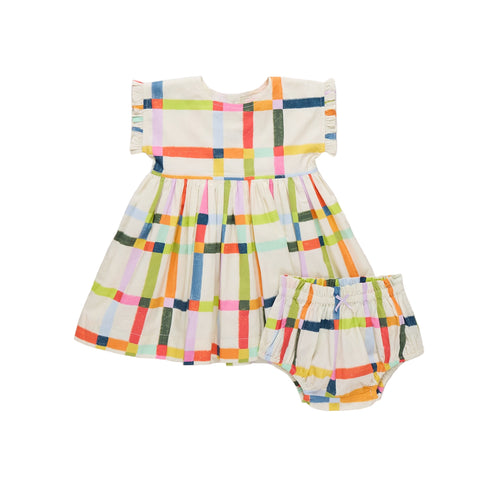 Baby Girls Adaline Dress Set - Multi Tattersall