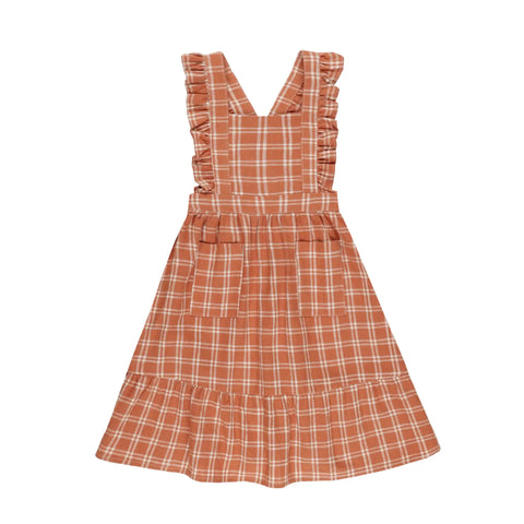 Ruffle Pinafore Dress | Poppy Check