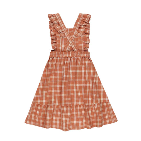 Ruffle Pinafore Dress | Poppy Check