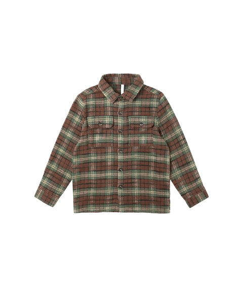 Pocketed Flannel Shirt | Holiday Plaid