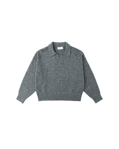 Collared Sweater | Heathered Grey