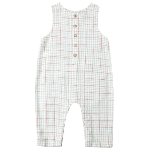 Button Jumpsuit || Light Blue Stripe