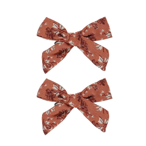 Bows, Set Of 2 | Red Floral