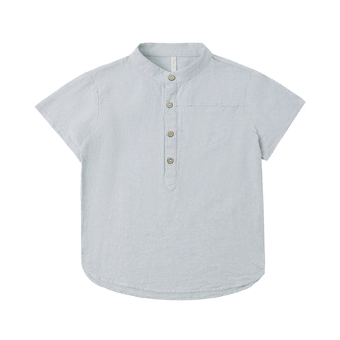 Mason Shirt || Heathered Light Blue