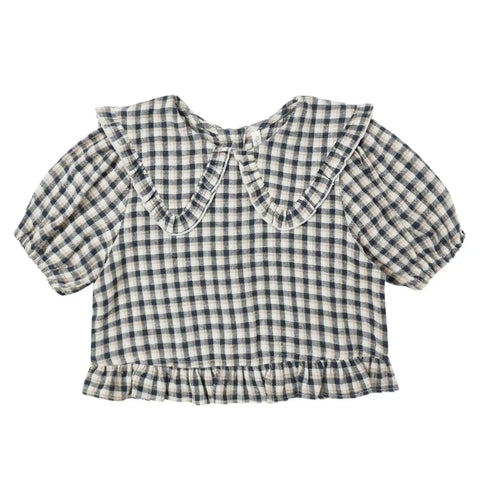 Prairie Blouse | Navy Check
