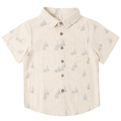Collared Short Sleeve Shirt || Sail