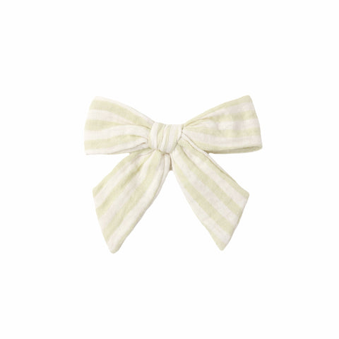 Bow || Citron Ivory Stripe