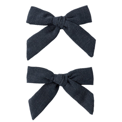 Bows, Set Of 2 || Navy