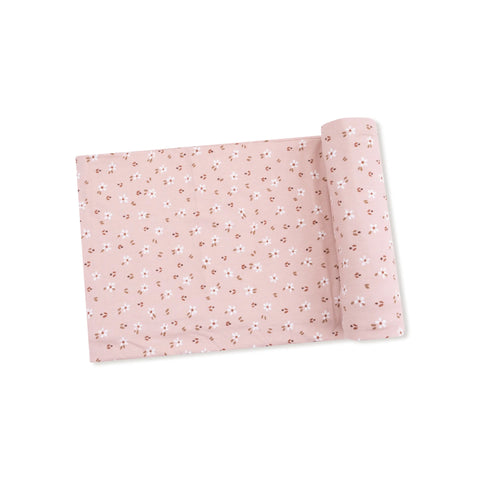 Bamboo Swaddle Blanket - Carrie Floral Pink