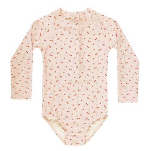 Delphine Rashguard One-Piece || Cherries