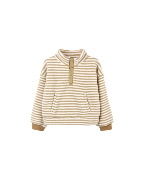 Snap Pullover | Toffee Stripe