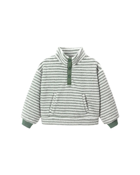 Snap Pullover | Evergreen Stripe