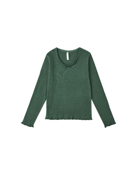 Ribbed Long Sleeve | Green