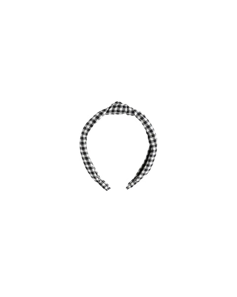 Knotted Headband | Black Gingham