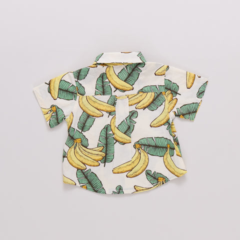 Baby Boys Jack Shirt - Banana Leaves