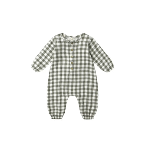 Woven Jumpsuit | Forest Check