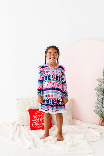 Whimsical Winters Girl's Nightgown - Kiki + Lulu