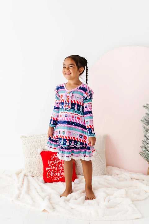 Whimsical Winters Girl's Nightgown - Kiki + Lulu