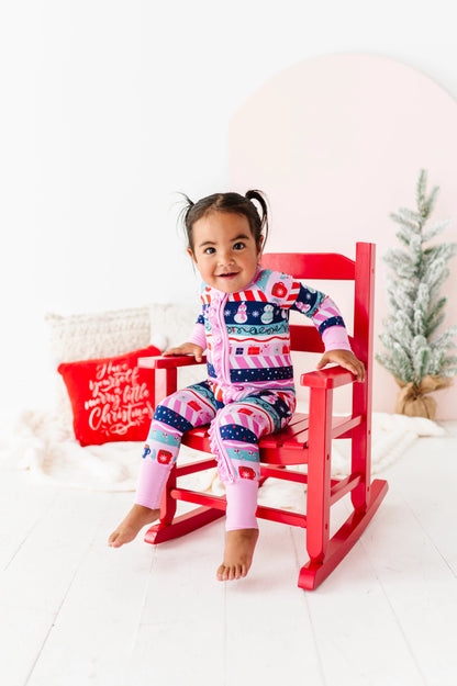 Whimsical Winters Ruffle Convertible Footie - Kiki + Lulu