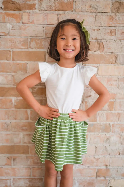 White Flutter Tee - Ollie Jay