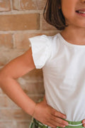 White Flutter Tee - Ollie Jay