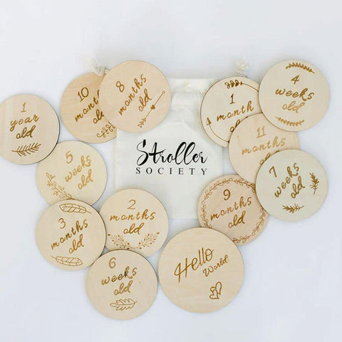 Wooden Baby Milestone Cards - Butterbugboutique