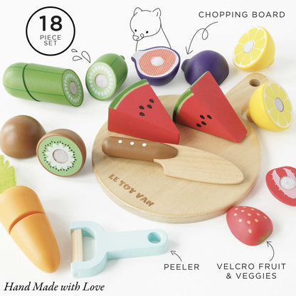 Wooden Chopping Board & Sliceable Play Food - Le Toy Van